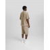 Шорты Bershka Wide-leg Tailored Bermuda, светло-коричневый