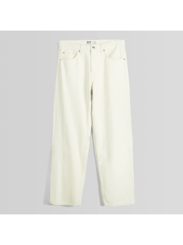 Джинсы Bershka Straight Fit ’90s, кремовый