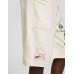 Шорты Bershka Printed Twill Jean-michel Basquiat Bermuda, кремовый