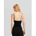Боди на бретелях Bershka With Gathered Front, черный