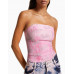 Топ Bershka Bengaline Barbie Print Corset, розовый
