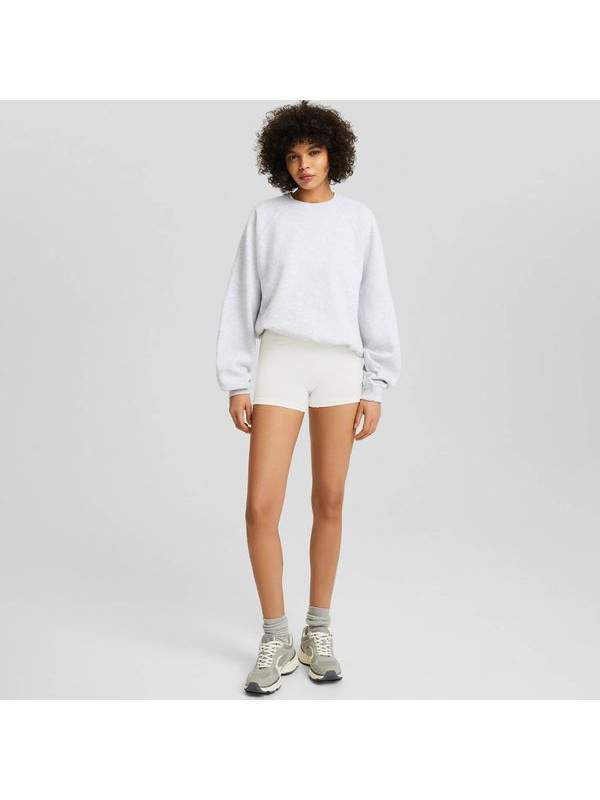 Шорты Bershka Seamless Push Up Cycling, кремовый