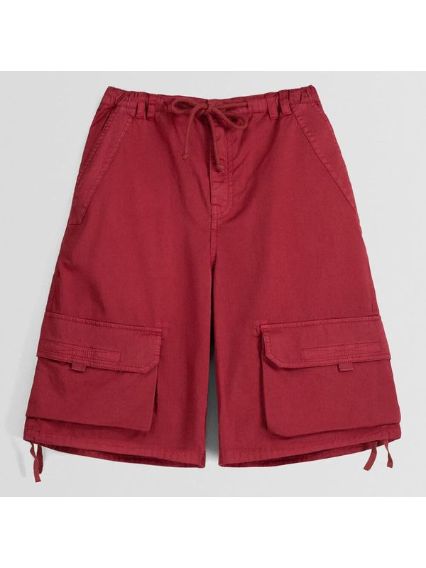 Шорты бермуды Bershka Skater, красный