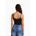 Топ Bershka, черный Топ Bershka, черный