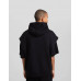 Жилет с капюшоном Bershka Plush Boxy Fit, черный