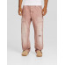 Джинсы Bershka Cotton With Paint Splatter Print, светло-коричневый