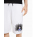 Шорты Bershka Naruto Print Plush Bermuda, белый
