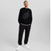 Свитшот Bershka Crew Neck, черный