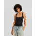 Боди Bershka Barbiecore Tank, черный