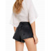 Шорты Bershka Vintage Denim With Rips, черный