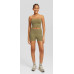 Шорты Bershka Faded Seamless Cycling, хаки