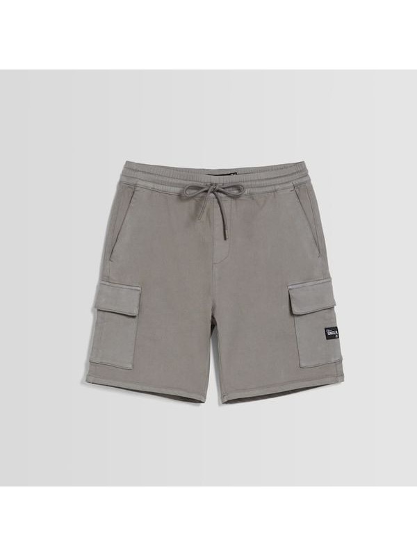 Шорты Bershka Cargo Bermuda Joggers, серый Шорты Bershka Cargo Bermuda Joggers, серый