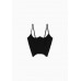 Топ Bershka, черный Топ Bershka, черный