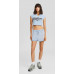 Шорты Bershka Faded-Effect Plush, светло-синий Шорты Bershka Faded-Effect Plush, светло-синий