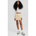 Юбка Bershka Cargo Mini With Underwear, светло-коричневый