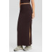 Юбка Bershka Long, коричневый