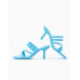 Мюли Bershka Strappy Stiletto Heel, голубой