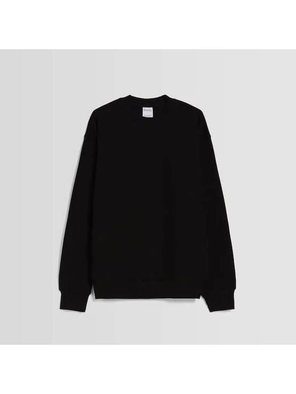 Свитшот Bershka Crew Neck, черный