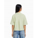 Рубашка Bershka Short Sleeve Textured Rustic, хаки