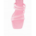 Мюли Bershka Barbiecore Strappy Stiletto Heel, розовый