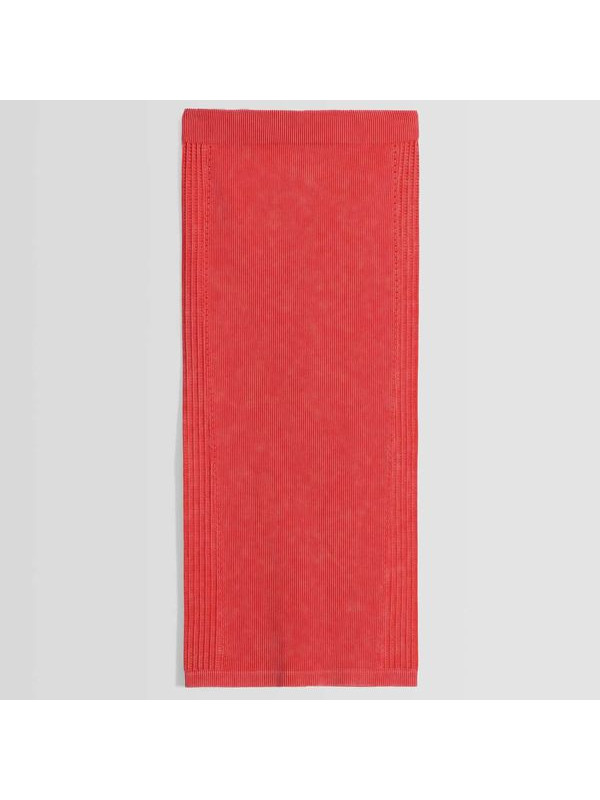 Юбка Bershka Faded Seamless Midi, красный