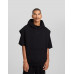 Жилет с капюшоном Bershka Plush Boxy Fit, черный