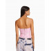 Топ Bershka Bengaline Barbie Print Corset, розовый