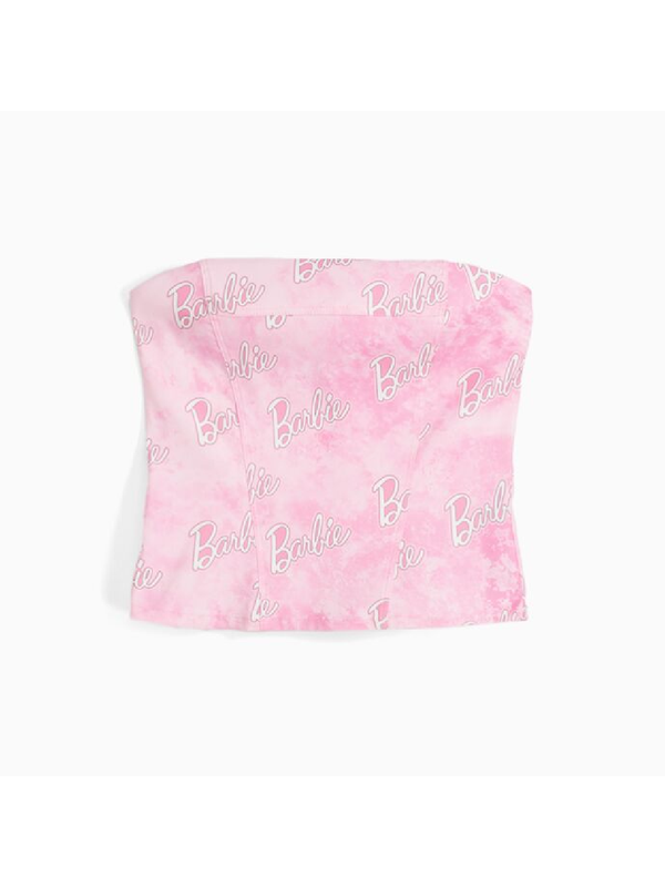 Топ Bershka Bengaline Barbie Print Corset, розовый