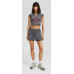 Шорты Bershka Faded-Effect Plush, серый Шорты Bershka Faded-Effect Plush, серый