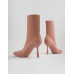 Ботильоны Bershka Fitted High-heel Ankle, розовый