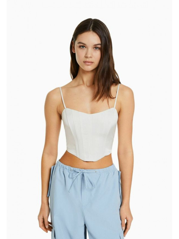 Топ Bershka, бежевый