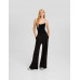 Боди на бретелях Bershka With Gathered Front, черный
