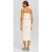 Юбка Bershka Faded Seamless Midi, кремовый