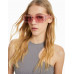 Солнцезащитные очки Bershka Barbiecore Transparent, розовый