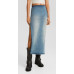 Юбка Bershka Comfort Denim Midi, синий