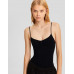 Боди на бретелях Bershka With Gathered Front, черный