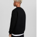 Свитшот Bershka Muhammad Ali Print Round Neck, черный