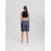 Шорты Bershka Tailored Striped Bermuda With Underwear, синий/белый