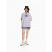 Футболка Bershka Bizarrap Print Boxy Fit, фиолетовый