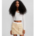 Юбка Bershka Cargo Mini With Underwear, светло-коричневый