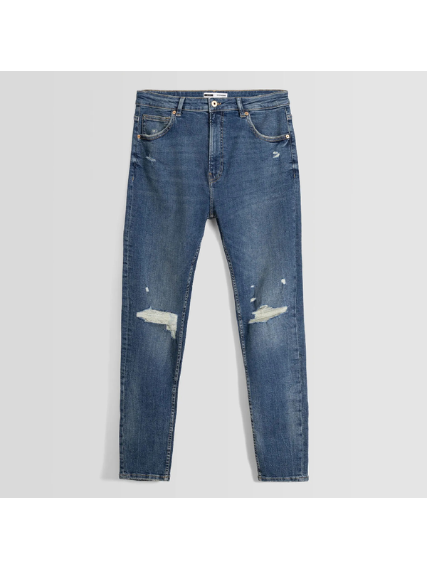 Джинсы Bershka Ripped Skinny, синий