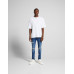 Джинсы Bershka Ripped Super Skinny With Paint Splatter, синий