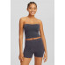 Шорты Bershka Faded Seamless Cycling, серый Шорты Bershka Faded Seamless Cycling, серый