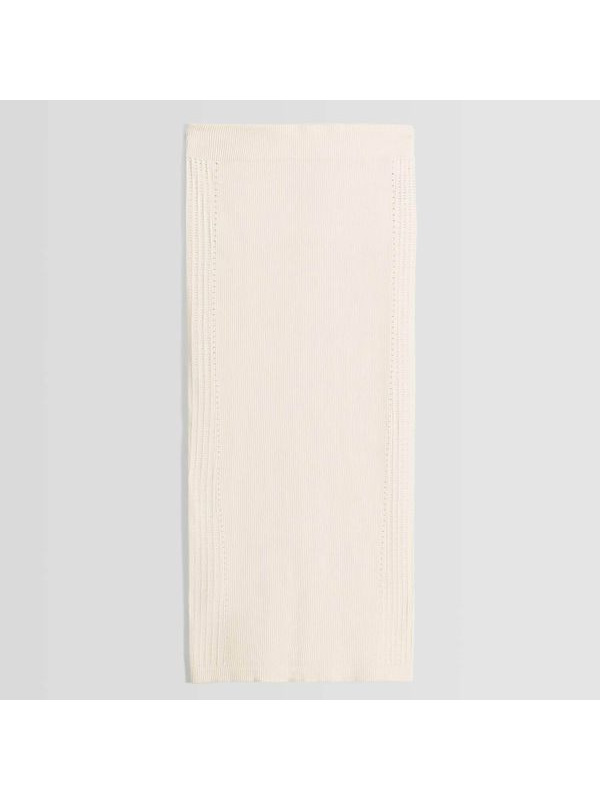 Юбка Bershka Faded Seamless Midi, кремовый