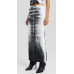 Юбка Bershka Faded-Effect Midi, черно-белый Юбка Bershka Faded-Effect Midi, черно-белый