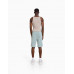 Шорты Bershka Chenille Bermuda, бирюзовый Шорты Bershka Chenille Bermuda, бирюзовый