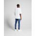 Джинсы Bershka Ripped Super Skinny With Paint Splatter, синий