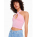 Топ Bershka Crossover Strappy, розовый