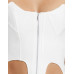 Топ Bershka Tailored Bandeau With Zip, белый Топ Bershka Tailored Bandeau With Zip, белый