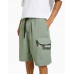 Шорты Bershka Cotton Cargo Bermuda, хаки Шорты Bershka Cotton Cargo Bermuda, хаки